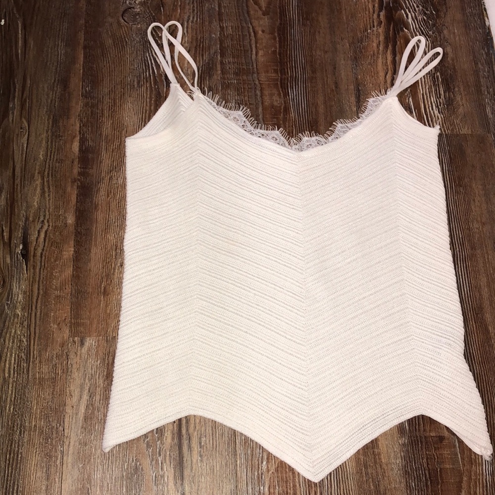 White knit tank top